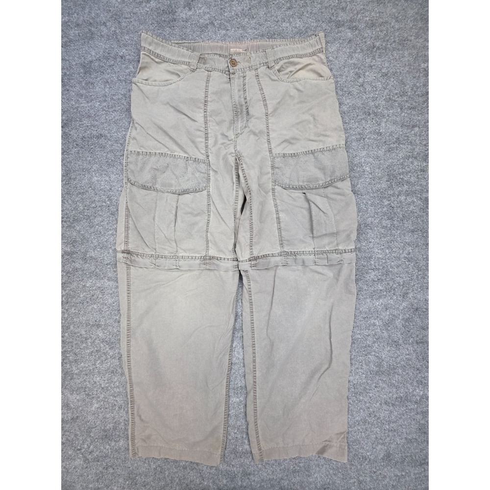 Gramicci Convertible Cargo Pants Men's Medium Gray Sun Faded Distressed